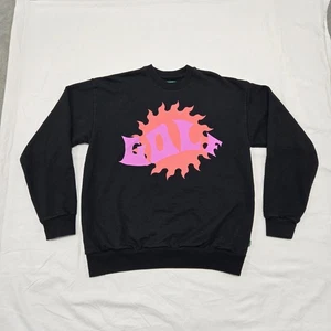 Talla GRANDE Golf Wang Waves Cuello Redondo Sudadera Pullover Negro Tyler The Creator - Imagen 1 de 15