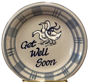 Gaggle Of Geese Louisville Steinzeug kleiner Teller "Get Well Soon" - Bild 1 von 3
