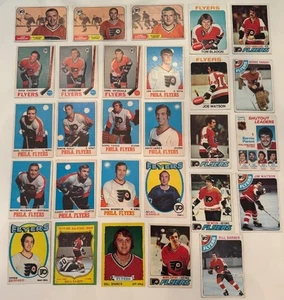 LOT 28 1960's-70's Philadelphia Flyers Trading Cards Topps & OPC - Picture 1 of 10