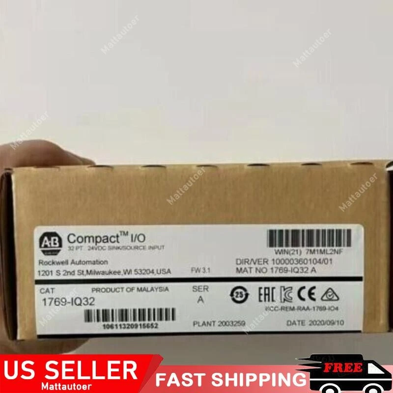 New AB 1769-IQ32 CompactLogix 24V DC Input Module 1769IQ32 US Free Tax - Image 1 of 1