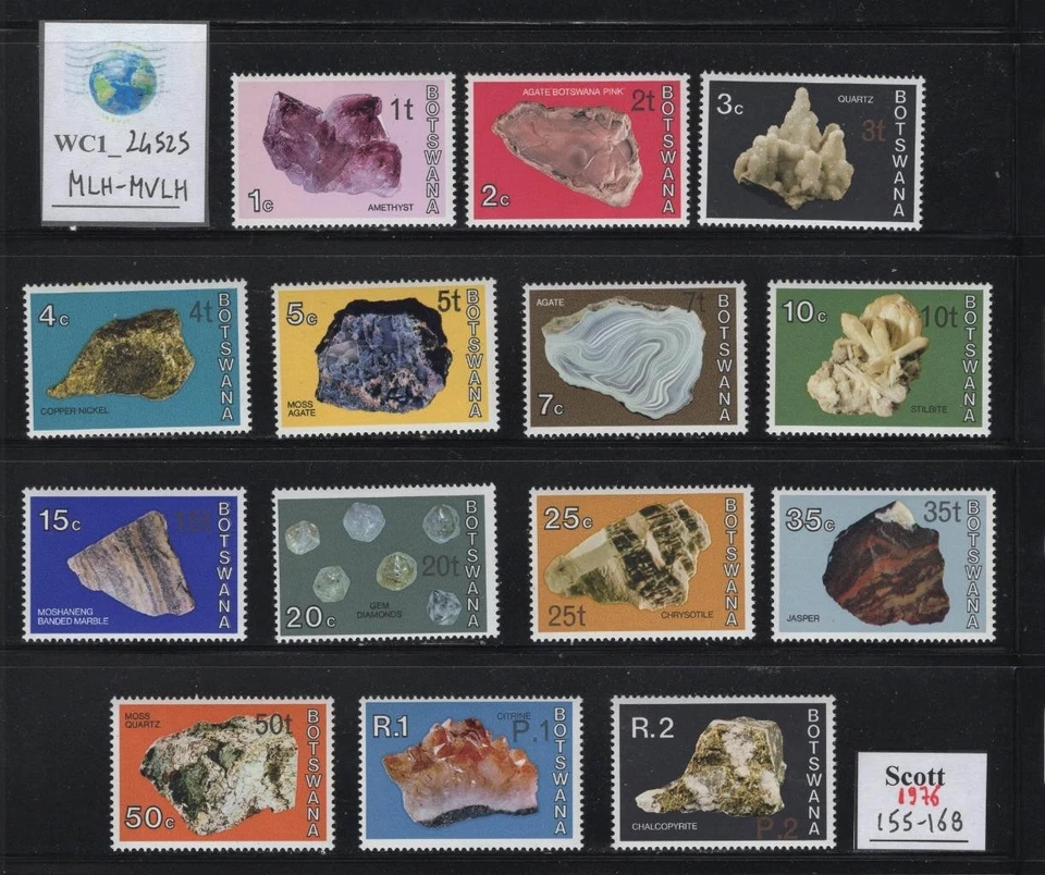 WC1_24525.BOTSWANA. Beautiful 1976 MINERALS set. Sc.155-168. MLH-MVLH - image 1 of 1