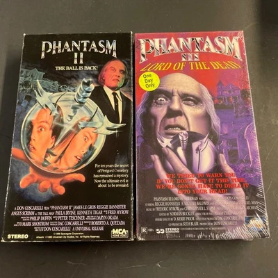 Phantasm II & III VHS Lord Of The Dead Set Lot Tall Man Ball Cult Horror READ !! - Image 1 of 4