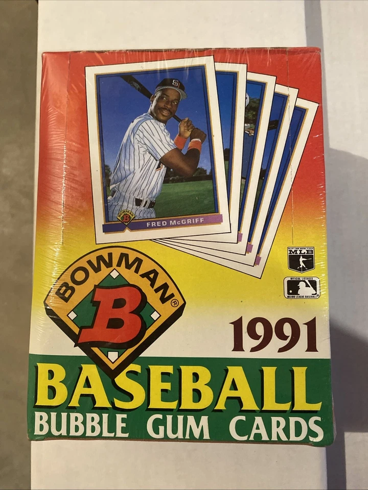 1991 年 Bowman 美国职棒大联盟棒球密封盒 36 件蜡包 Chipper Jones 新秀复古 — 第 1/1 张图片