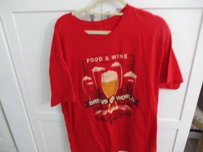 2xl Top Camisa Disney Red Food Vino Cerveza del Mundo Foto 1 de 3