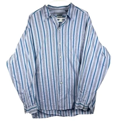 Camisa De Colección Jhane Barnes Storm Rayas Abotonada XL Hecha en Hong Kong Foto 1 de 4