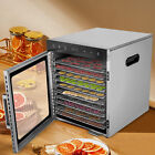 10Tray Commercial Food Dehydrator Stainless Steel Fruit Meat Drying Machine+Time