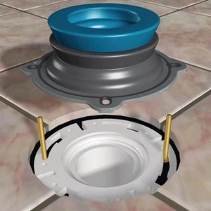 Home Bathroom Universal Floor Plumbing Repair Parts Flange Wax Ring Kit w Bolts - Picture 1 of 9