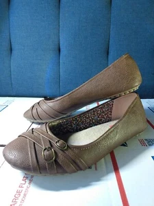 Pop NELLY Memory Foam Shoes Ballet Flats Womens Size 11M Brown Slip On  - Picture 1 of 11