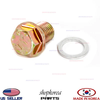 ENGINE OIL DRAIN PLUG & WASHER fits VARIOUS HYUNDAI KIA 2151223001 + 2151323001 - Image 1 of 3