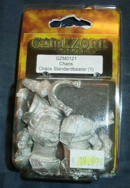 Gamezone Miniatures Fantasy Mini 28mm Chaos STANDARDBEARER - Mounted GZM0121 - Image 1 of 1