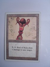 MtG - Magic the Gathering - Revised 3rd Edition - Rod of Ruin  - White Boarder
