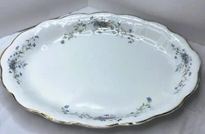 Vintage FLORENZ Keramik 16" Oval Servierplatte Platte Veilchen Blumenmotiv #39 - Bild 1 von 9