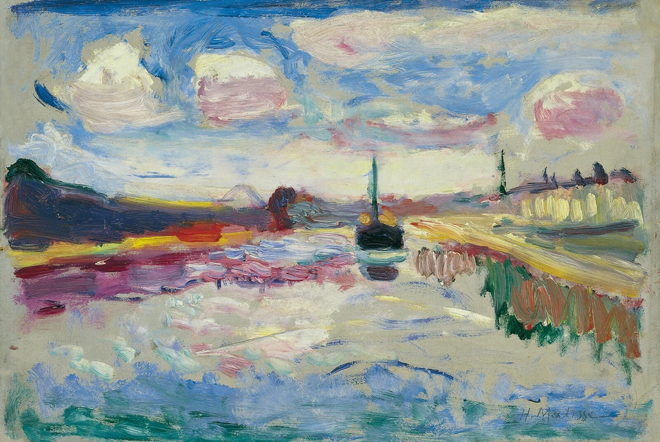 Impressão artística fina Henri Matisse - Canal du Midi (1899) assinada - 17 x 22" - Imagem 1 de 1