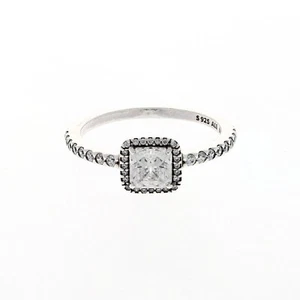 GENUINE PANDORA Square Sparkle Halo Ring 198863C01 FREE DELIVERY - Picture 1 of 4