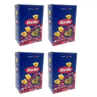 Lot of 4 - Barilla Limited Edition Heart Shaped Pasta Valentine's Day 12 oz Box - Image 1 of 4