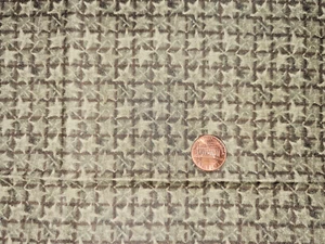Vintage Cotton Quilting Fabric Quarter 18 x 22 Brown Green Check Star - Picture 1 of 3