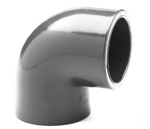 10x PVC Winkel 90° I beidseitig Klebemuffe Ø 50 mm I PN 16 grau - Bild 1 von 1