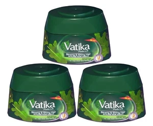 3 X 65ml Dabur Vatika Strong & Shiny Hair Cream W/ Ghergir for Root Nourishment - Picture 1 of 4