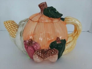 Cute Little Pumpkin TEAPOT by Wangs International Fruit & Vegetable Harvest - Picture 1 of 3