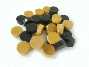 Spare Parts: Wood Draughts/ Checkers/ Backgammon - 17-18mm replacement counters - Picture 1 of 7