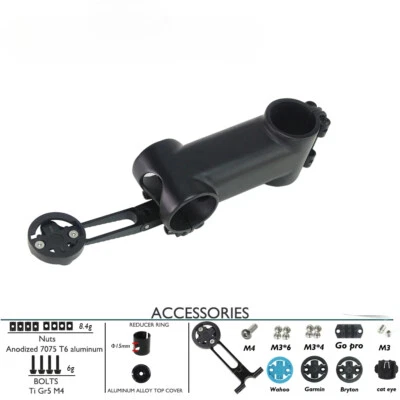 Fork Clamp Diameter 28.6/31.8mm Bicycle Carbon Fiber Ultralight Integrated Stem - Image 1 of 4