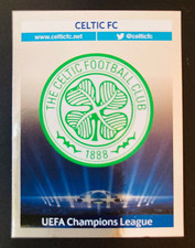 2013-14 Panini Champions League sticker # 608 Celtic FC Foil Logo Crest