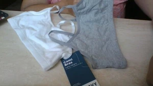 Old Navy 2-Pack Cami Bras Girls Size Small 6-7 Cotton/Spandex Adj Straps NWT! - Picture 1 of 15