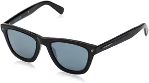 Dsquared2 DQ0169 01C Occhiali da sole unisex neri rettangolari grigi 51-19-145 mm - Foto 1 di 3
