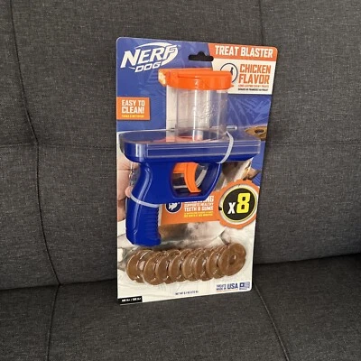 NEW SEALED Nerf Dog TREAT BLASTER Gun USA MADE chicken Discs RARE HARD TO FIND - Image 1 of 2