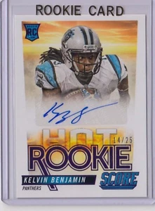 KELVIN BENJAMIN RC 2014 SCORE HOT ROOKIE AUTOGRAPH AUTO #14/25-PANTHERS WR RC - Picture 1 of 12