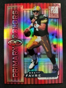 1999 Donruss Elite Brett Favre PRIMARY COLORS RED /25 card #33 OF 40 - Picture 1 of 3