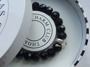 Thomas Sabo black obsidian bead bracelet SMALL : Genuine & New - Picture 1 of 8