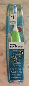 Philips Sonicare Powerup Battery Operated Toothbrush Green Brand New - Picture 1 of 3