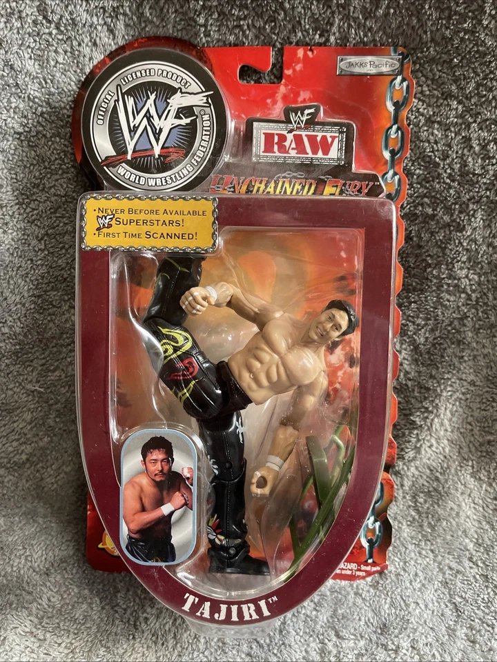 Figura de acción Jakks WWF RAW Unchained Fury TAJIRI 2002 - ¡NUEVA! Foto 1 de 4