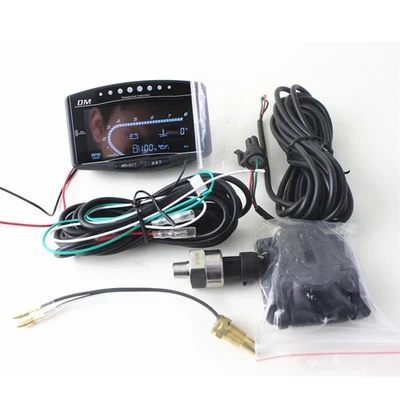 Multifunction Digital Gauge Oil Pressure Volt Temp Fuel Tachometer Indicator - Image 1 of 4