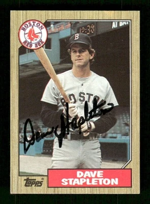 1987 Topps 507 Dave Stapleton signed auto autograph  MZ BXCP56 - Image 1 of 2