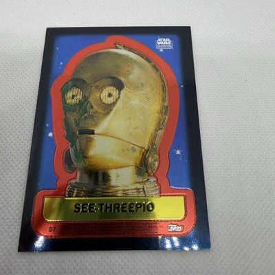 C-3PO 1999 Topps Chrome Star Wars Archives Chromium Double Sided #D7 - Image 1 of 2