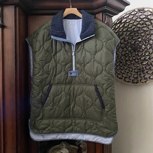 G/Fore Golf Women’s M/L Oversized Puffer Vest Green PrimaLoft Vegan Insulation - Picture 1 of 8