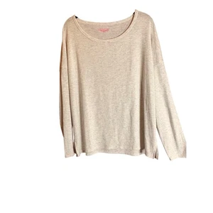 Top Victoria's Secret manga larga para mujer L tejido jaspeado informal relajado - Imagen 1 de 6