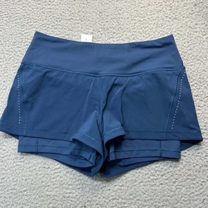 Lululemon Break Free Shorts Womens Sweat Size 4 2.5 Inseam Blue Hot - Picture 1 of 13