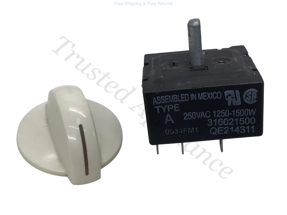 Frigidaire 无限表面燃烧器开关带 Knob 316021500 — 第 1/2 张图片