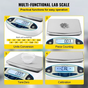 High Precision 5000g Digital Analytical Balance Scale 0.01g Accuracy Lab - Picture 1 of 12