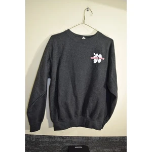Trader Joe's Crewneck Sweatshirt Gray Hibiscus Logo Mens Small Pullover - Picture 1 of 15