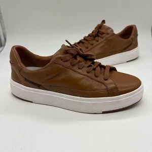 Scarpe casual Kizik donna Vegas sneakers slip-on taglia 8,5 pelle marrone castagno - Foto 1 di 8