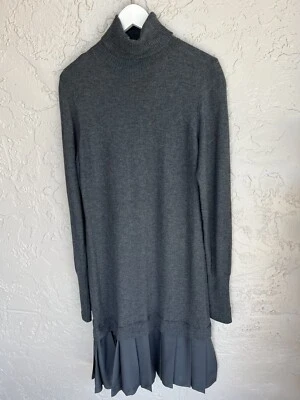 Vestido Suéter Soft Surroundings Mujer M Alto Gris Manga Larga Chloe Cuello Alto. Foto 1 de 4