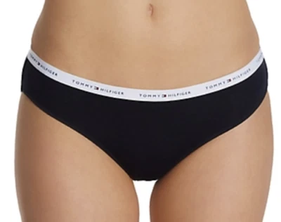 TOMMY HILFIGER Algodón Logo Cintura Negro Blanco Bikini Panty NUEVO Mujer Talla M 6 L 7 Foto 1 de 4