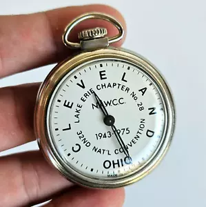 Vintage NAWCC LAKE ERIE CHAPTER No28 32nd NATL CONVENTION OHIO POCKET WATCH - Picture 1 of 12
