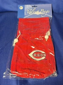 Bolsa de regalo de terciopelo rojo rojo Cincinnati para botella de licor con logotipo bordado del equipo - Imagen 1 de 1
