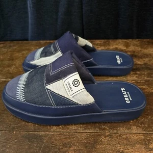 GREATS Unisex Mens 9 Womens 11 Foster Slipper/Slide Indigo Multi Nylon - Picture 1 of 7