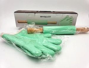 Silicone Rolling Pin & Gloves Servappetit Boxed Set - Picture 1 of 12